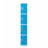 Adiroffice 72in x 12in x 12in 4-Compartment Steel Tier Key Lock Storage Locker in Blue, 2PK ADI629-204-BLU-2PK